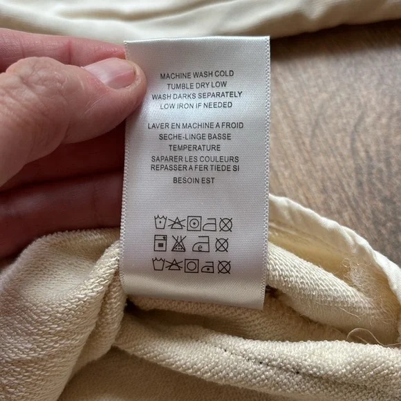 Anthropologie Eri & Ali Top Fringe Trim Black Cream Blouse Women Size Medium - Picture 7 of 12